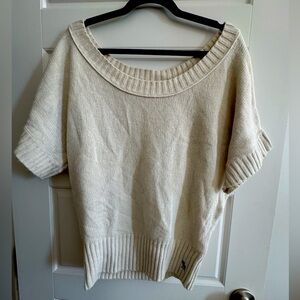 Angora blend scoop neck sweater